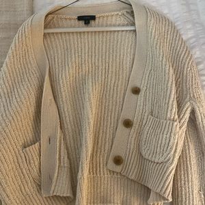 Cream J Crew cardigan